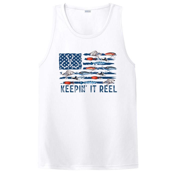 Keepin It Reel Fishing Lure Flag Fisherman Bass Fishing PosiCharge Competitor Tank