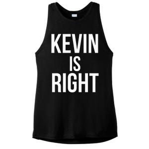 Kevin Is Right Funny Jokes Ladies PosiCharge Tri-Blend Wicking Tank