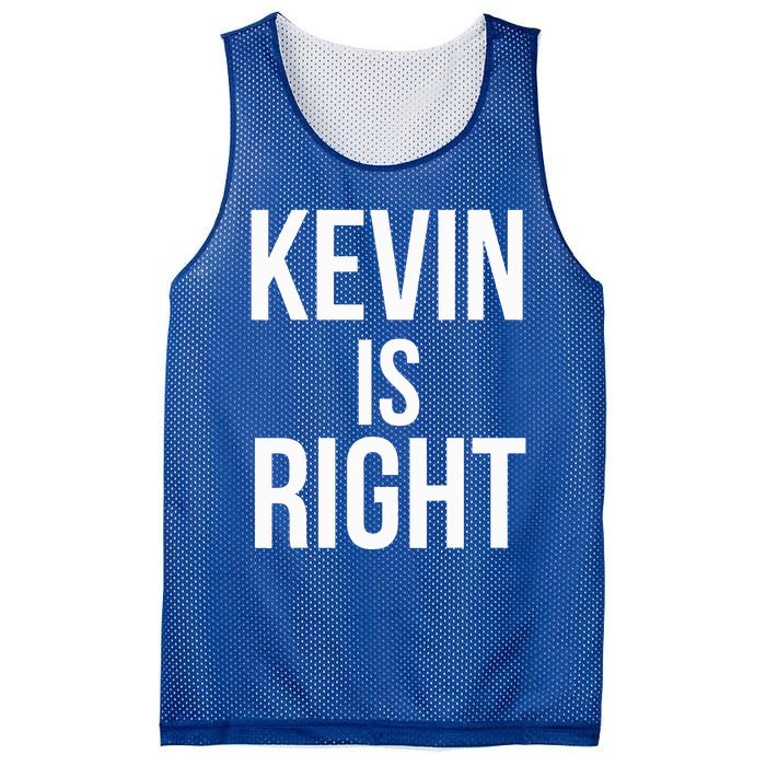 Kevin Is Right Funny Jokes Mesh Reversible Basketball Jersey Tank