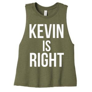 Kevin Is Right Funny Jokes Women's Racerback Cropped Tank