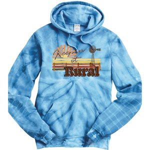 Keeping it Rural - agriculture farming Tie Dye Hoodie