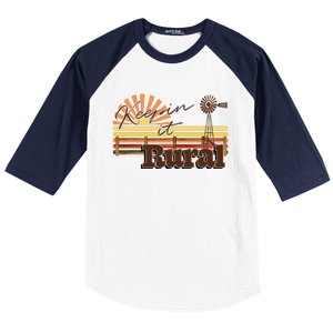 Keeping it Rural - agriculture farming Baseball Sleeve Shirt