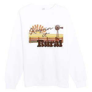 Keeping it Rural - agriculture farming Premium Crewneck Sweatshirt