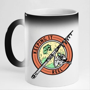 Keeping It Reel Fishing 11oz Black Color Changing Mug