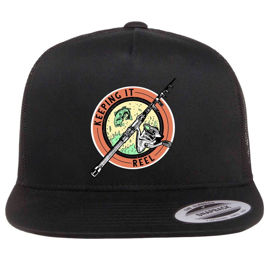 Keeping It Reel Fishing Flat Bill Trucker Hat