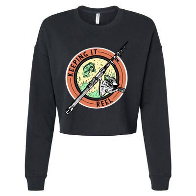Keeping It Reel Fishing Cropped Pullover Crew
