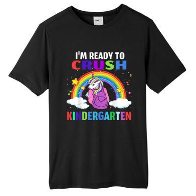 Kids Im Ready To Crush Kindergarten Unicorn Back To School Tall Fusion ChromaSoft Performance T-Shirt