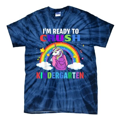 Kids Im Ready To Crush Kindergarten Unicorn Back To School Tie-Dye T-Shirt