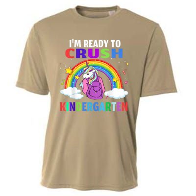 Kids Im Ready To Crush Kindergarten Unicorn Back To School Cooling Performance Crew T-Shirt