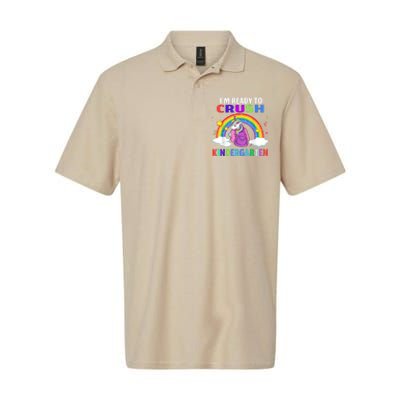 Kids Im Ready To Crush Kindergarten Unicorn Back To School Softstyle Adult Sport Polo