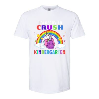 Kids Im Ready To Crush Kindergarten Unicorn Back To School Softstyle CVC T-Shirt