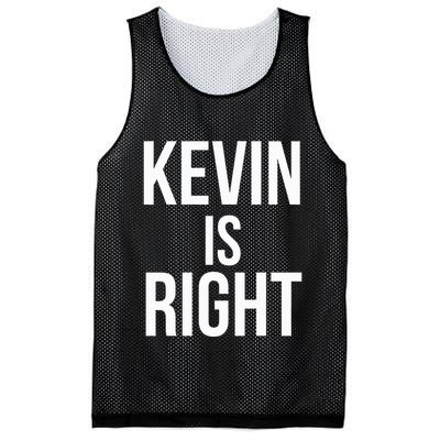 Kevin Is Right Funny Jokes Sarcastic Mesh Reversible Basketball Jersey Tank