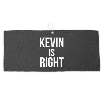 Kevin Is Right Funny Jokes Sarcastic Large Microfiber Waffle Golf Towel