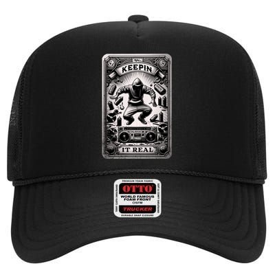 Keepin It Real High Crown Mesh Back Trucker Hat