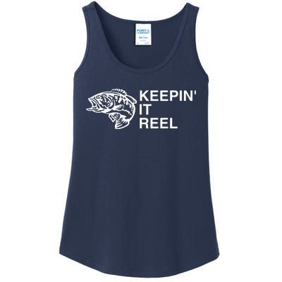 Keeping It Reel Shirts Funny Fishing Sayings Ladies Essential Tank