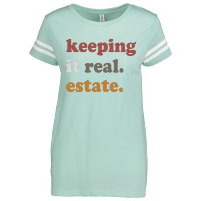 Keeping It Real Estate Realtor Real Estate Agent Enza Ladies Jersey Football T-Shirt