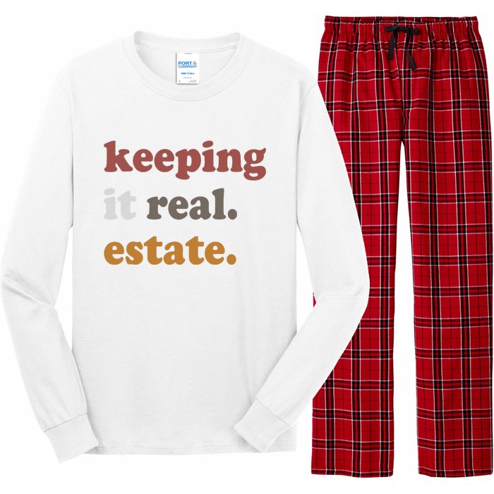 Keeping It Real Estate Realtor Real Estate Agent Long Sleeve Pajama Set