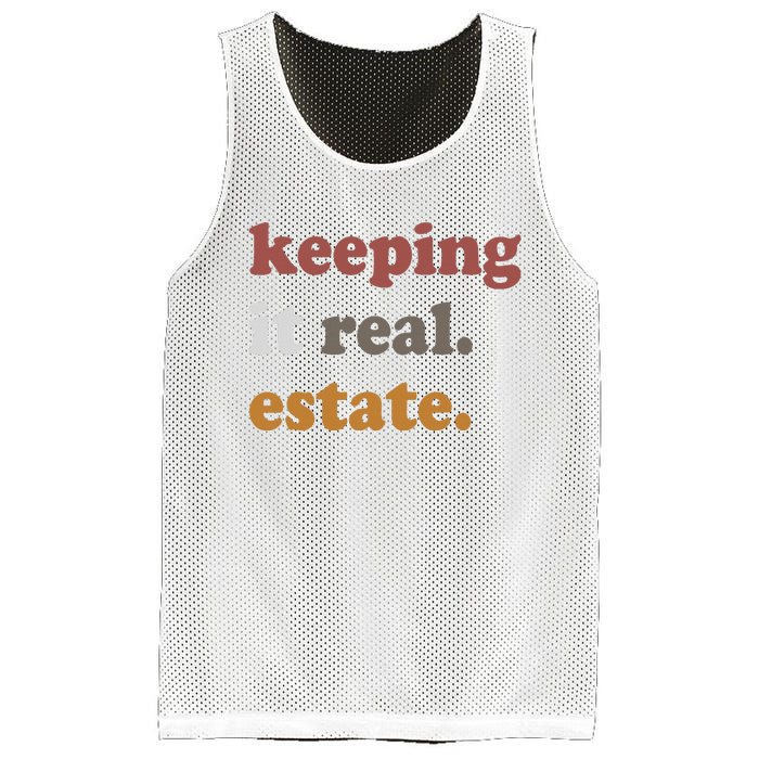 Keeping It Real Estate Realtor Real Estate Agent Mesh Reversible Basketball Jersey Tank