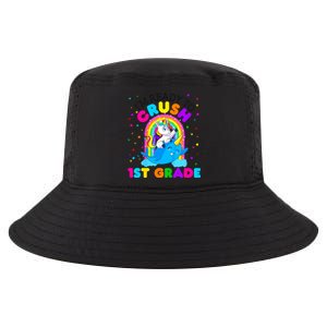 Kids Im Ready To Crush 1st Grade Unicorn Back To School Girl Cool Comfort Performance Bucket Hat