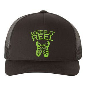 Keep It Reel Irish Dance St Patricks Day Ceili Dancer Girl Yupoong Adult 5-Panel Trucker Hat