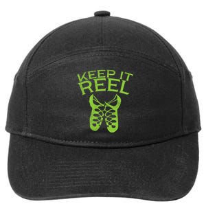 Keep It Reel Irish Dance St Patricks Day Ceili Dancer Girl 7-Panel Snapback Hat