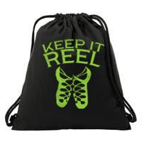 Keep It Reel Irish Dance St Patricks Day Ceili Dancer Girl Drawstring Bag