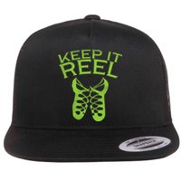 Keep It Reel Irish Dance St Patricks Day Ceili Dancer Girl Flat Bill Trucker Hat