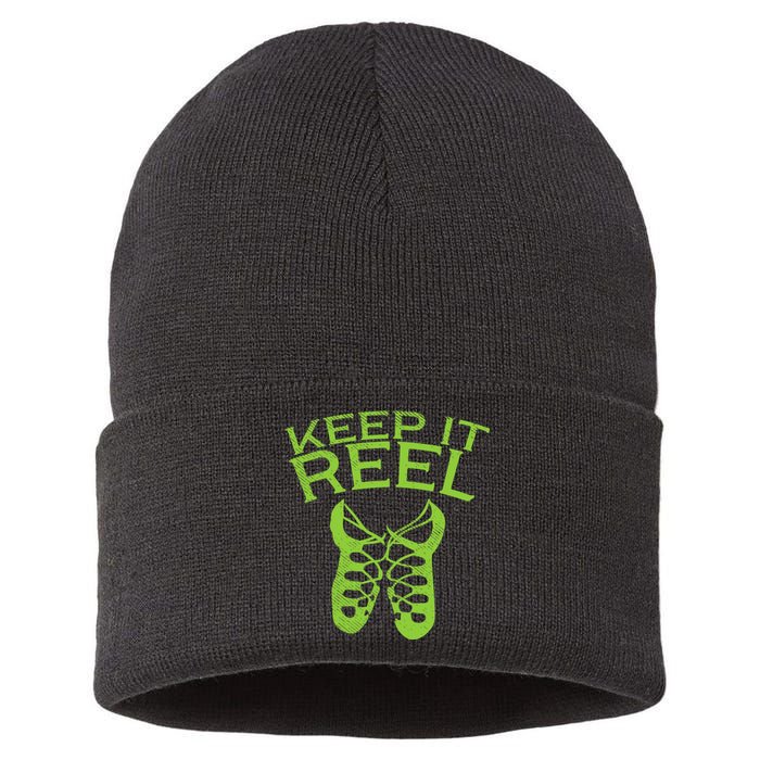 Keep It Reel Irish Dance St Patricks Day Ceili Dancer Girl Sustainable Knit Beanie