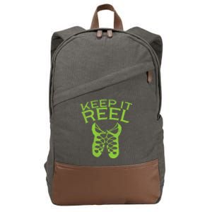 Keep It Reel Irish Dance St Patricks Day Ceili Dancer Girl Cotton Canvas Backpack