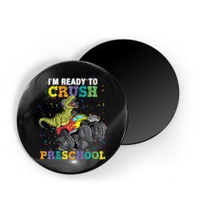 Kids Im Ready To Crush Pre K Monster Truck Dinosaur T Rex Boy Magnet