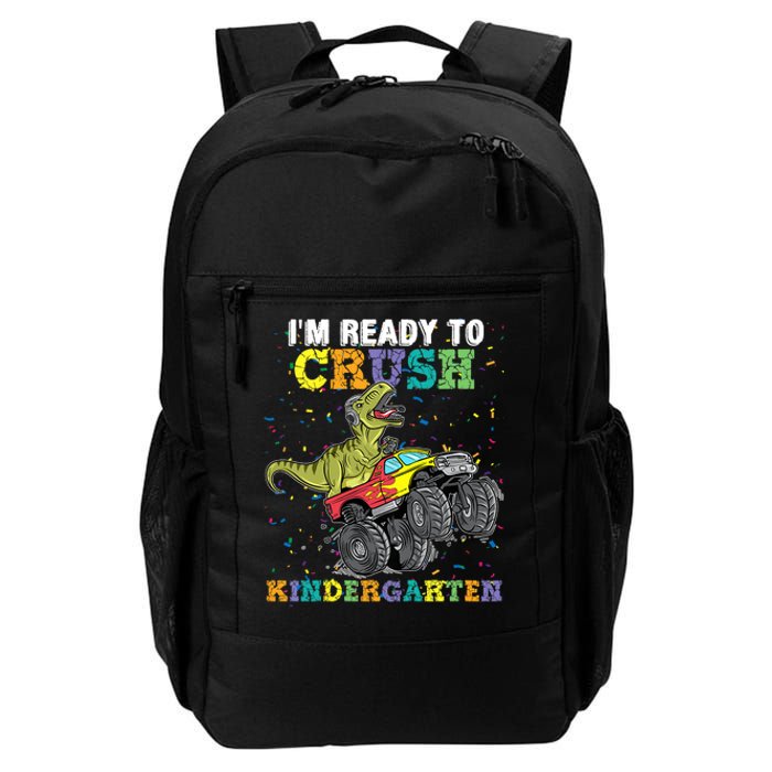 Kids Im Ready To Crush Kindergarten Monster Truck Dinosaur Boy Daily Commute Backpack