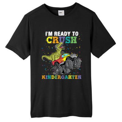 Kids Im Ready To Crush Kindergarten Monster Truck Dinosaur Boy Tall Fusion ChromaSoft Performance T-Shirt