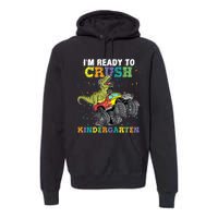 Kids Im Ready To Crush Kindergarten Monster Truck Dinosaur Boy Premium Hoodie