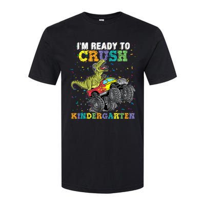 Kids Im Ready To Crush Kindergarten Monster Truck Dinosaur Boy Softstyle CVC T-Shirt