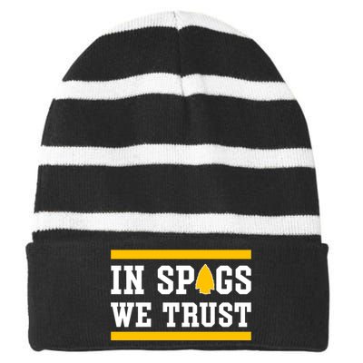 Kc In Spags We Trust Striped Beanie with Solid Band