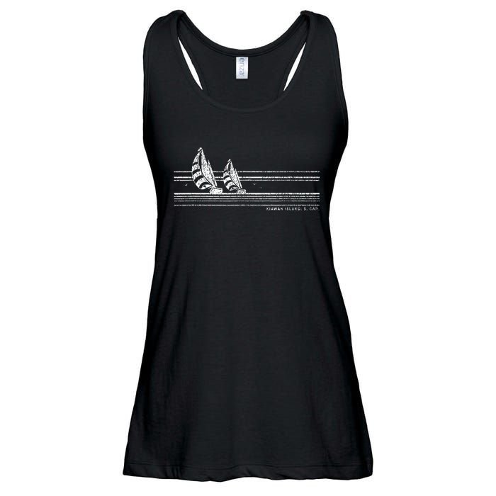 Kiawah Island Sc Vintage Sailing 70s Nautical Sailboat Ladies Essential Flowy Tank