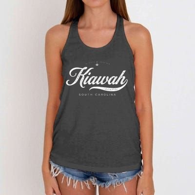 Kiawah Island South Carolina Vintage Retro Women's Knotted Racerback Tank