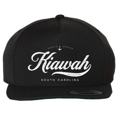 Kiawah Island South Carolina Vintage Retro Wool Snapback Cap