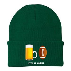 Keep It Simple Beer College Football Funny Common Knit Cap Winter Beanie