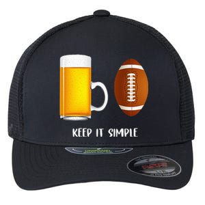 Keep It Simple Beer College Football Funny Common Flexfit Unipanel Trucker Cap