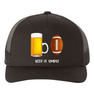 Keep It Simple Beer College Football Funny Common Yupoong Adult 5-Panel Trucker Hat