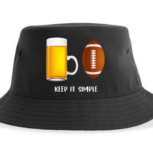 Keep It Simple Beer College Football Funny Common Sustainable Bucket Hat