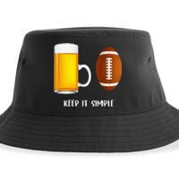 Keep It Simple Beer College Football Funny Common Sustainable Bucket Hat