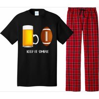 Keep It Simple Beer College Football Funny Common Pajama Set