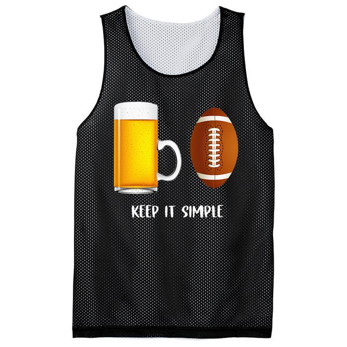 Keep It Simple Beer College Football Funny Common Mesh Reversible Basketball Jersey Tank