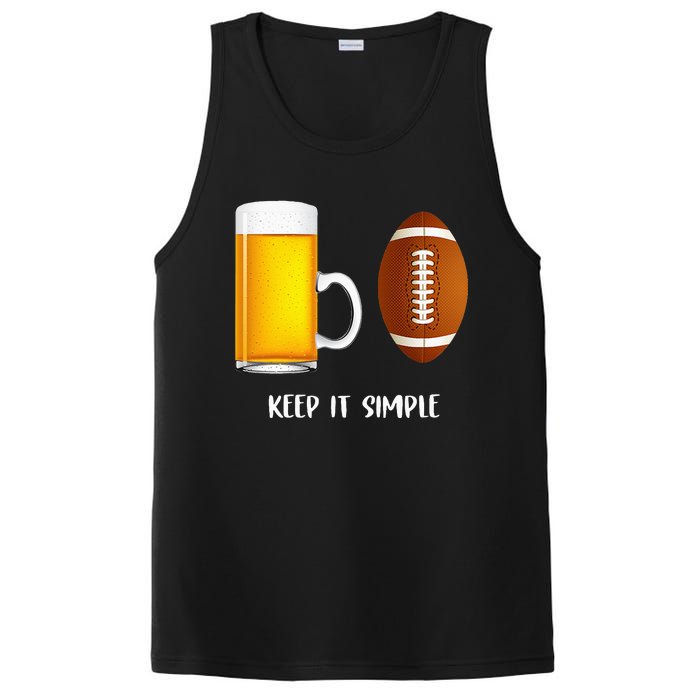 Keep It Simple Beer College Football Funny Common PosiCharge Competitor Tank