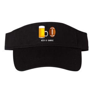 Keep It Simple Beer College Football Funny Common Valucap Bio-Washed Visor