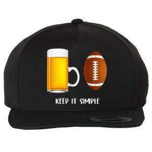 Keep It Simple Beer College Football Funny Common Wool Snapback Cap