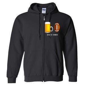 Keep It Simple Beer College Football Funny Common Full Zip Hoodie