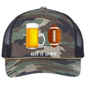 Keep It Simple Beer College Football Funny Common Retro Rope Trucker Hat Cap